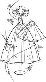 line drawing wedding alterations