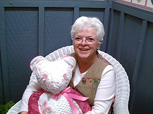 Judy Marben with her favorite bear